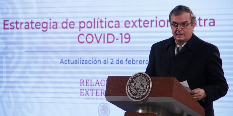 Marcelo Ebrard aseguró que en la adquisición de vacunas en el exterior "vamos en tiempo y forma".