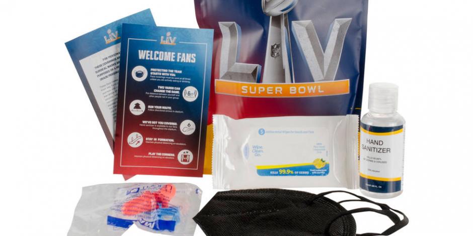 El paquete de protección contra el coronavirus para la gente que se dará cita en el Super Bowl 2021.