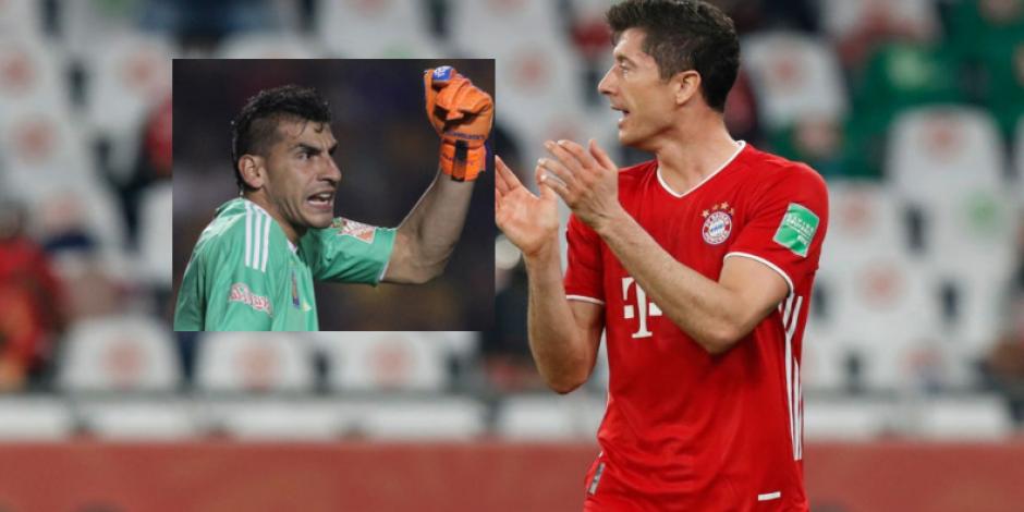 Nahuel Guzmán le reclamó a Robert Lewandowski por una supuesta mano en el gol de la Final del Mundial de Clubes