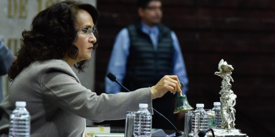 Dolores Padierna, en la sesión ordinaria de la Cámara baja, en febrero de 2020.