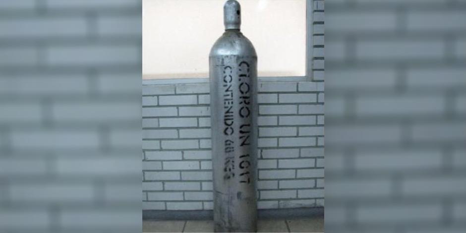 El cilindro color plata con gas cloro fue robado el 5 de marzo de las instalaciones de la Comisión Estatal de Aguas  de Querétaro.