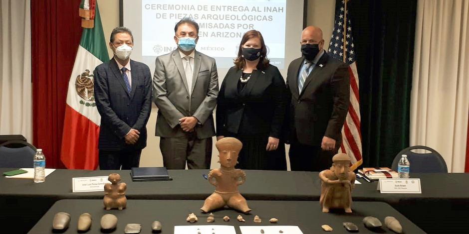 México repatria piezas arqueológicas desde EU.
