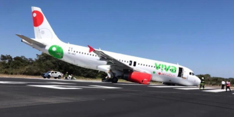 El avión pertenece a la compañía Viva Aerobús