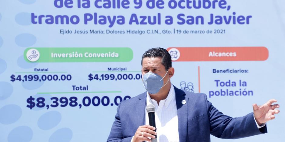 El gobernador de Guanajuato declaró que se han invertido 363 millones de pesos en obras para la población de Dolores Hidalgo