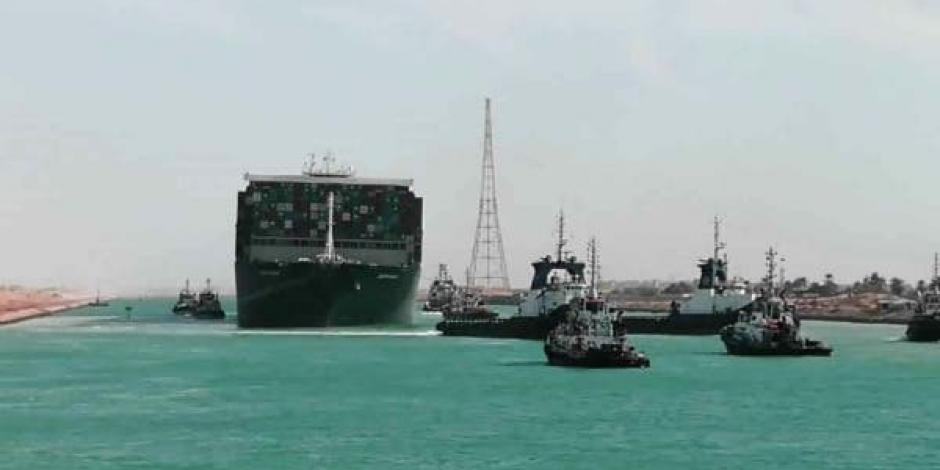 Buque Ever Given es liberado en Canal de Suez