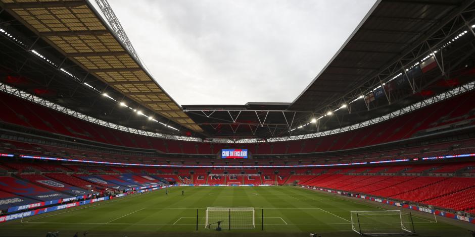 Una foto del Estadio Wembley vacío