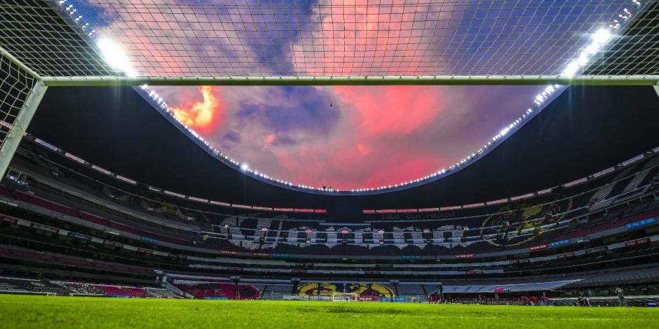 El Estadio Azteca, sede de los juegos como locales de América y Cruz Azul en la Liga MX, es uno de los que aún no recibe aficionados en las tribunas.