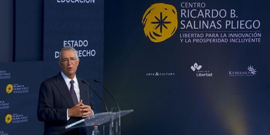 Ricardo Salinas Pliego, durante el lanzamiento del centro que lleva su nombre.