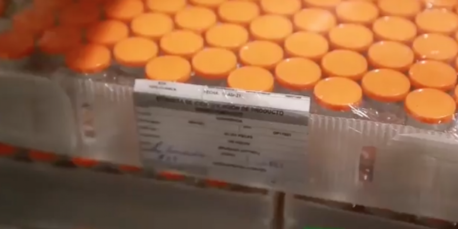 Este viernes, 674 mil 740 dosis de la vacuna contra COVID-19 de CanSino, envasadas en la planta de Drugmex, en Querétaro, salieron hacia Birmex para posteriormente ser distribuidas