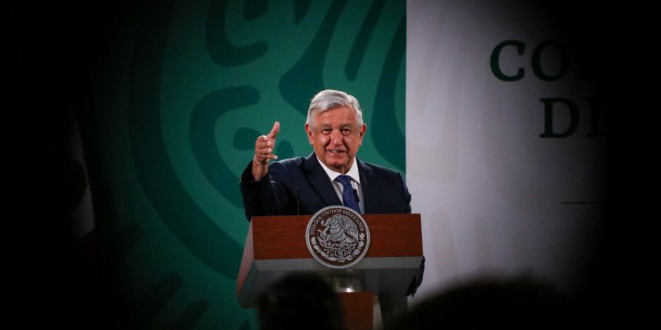 AMLO, Presidente de México, encabeza este viernes 7 de mayo, desde Palacio Nacional, la mañanera.