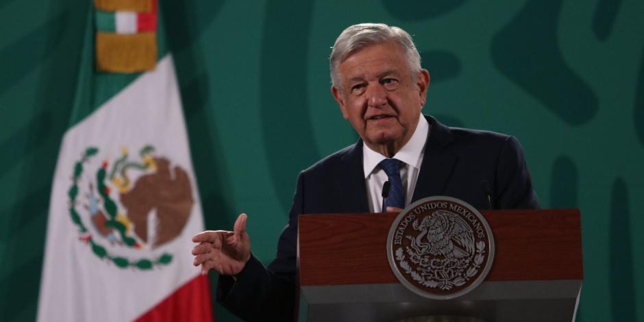 El Presidente López Obrador en conferencia matutina.