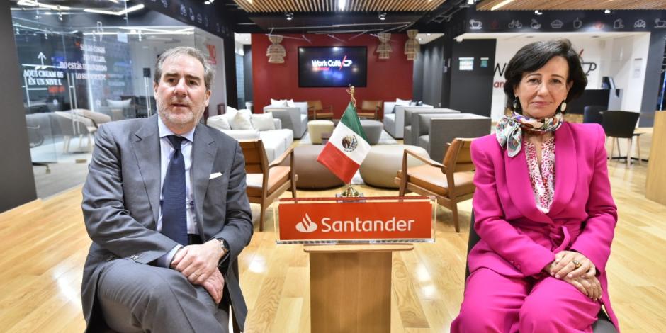 Héctor Grisi y Ana Botín, de Santander