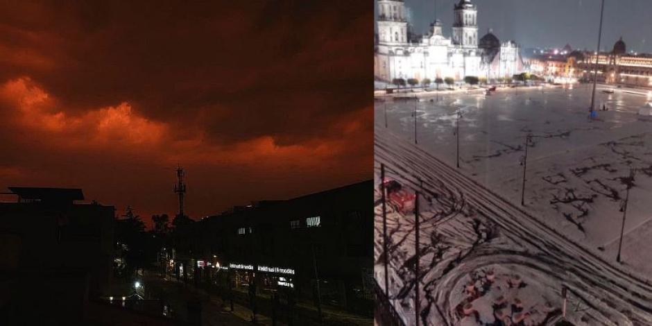 Cielo rojo e intensa lluvia llegó a la CDMX y usuarios lo comparan con el Apocalipsis