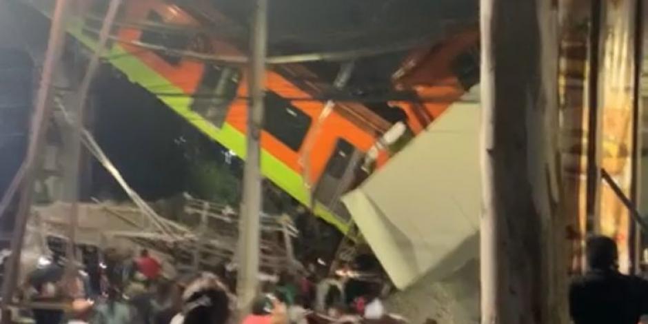 Línea 12: Se desploma Metro al caer puente en estaciones Tezonco y Olivos