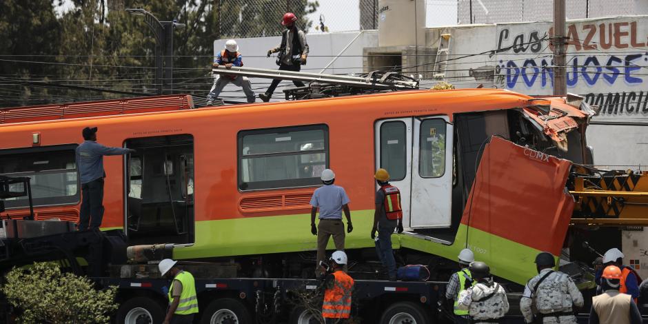 La sección elevada de la Línea 12 del Metro de la Ciudad de México colapsó
