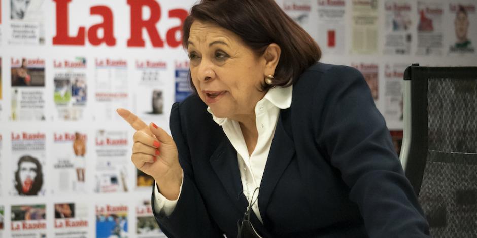 Celia Maya García, en entrevista con La Razón, ayer.