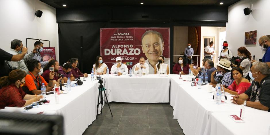 Alfonso Durazo, candidato a la gubernatura por la alianza "Juntos haremos historia en Sonora".
