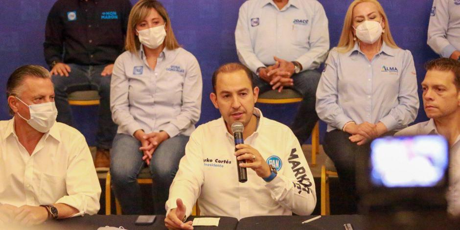 Marko Cortés, dirigente nacional del PAN se manifiesta a favor del gobernador de Tamaulipas, Francisco Cabeza de Vaca