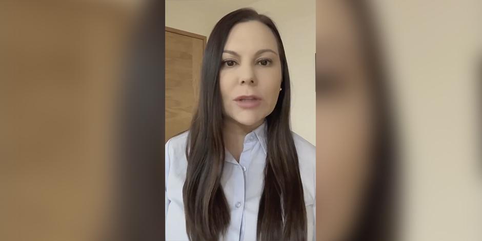 La diputada del PAN, Laura Rojas, difundió un mensaje en video en su cuenta de Twitter.