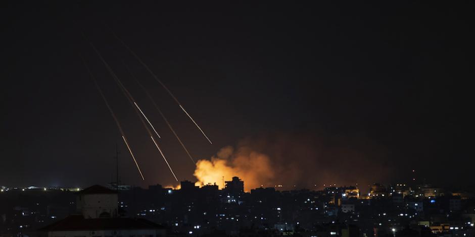Ataque de misiles de Israel en Gaza.