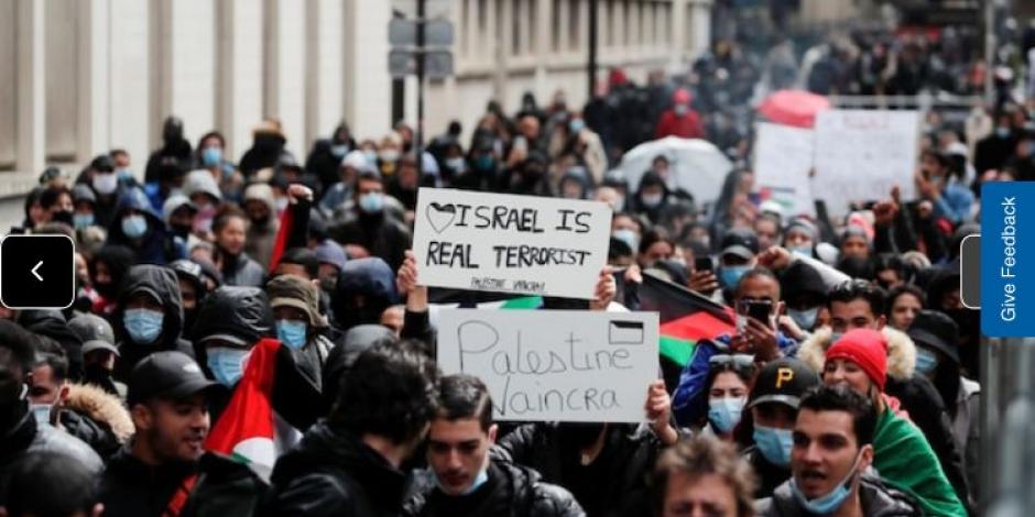 Paris: manifestantes pro palestinos