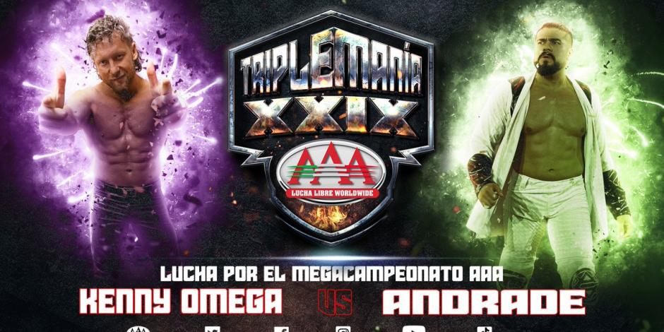 Kenny Omega y Andrade disputarán la lucha estelar en la próxima Triplemanía, evento estelar de AAA.