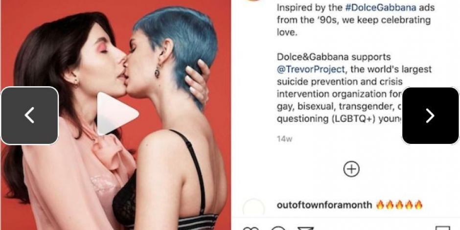 captura de pantalla tomada el 24 de mayo de 2021 muestra un Dolce & Gabbana en Instagram