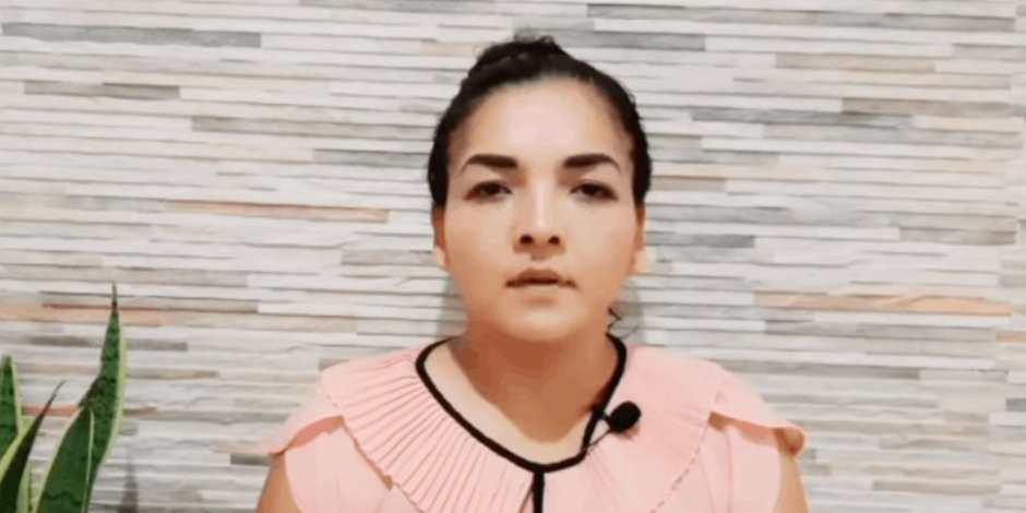 Erika Cortés, candidata del Partido del Trabajo (PT) a la alcaldía de Cuichapa, Veracruz
