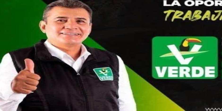 Omar Plancarte, candidato a la Presidencia Municipal de Uruapan por el Partido Verde Ecologista de México PVEM).