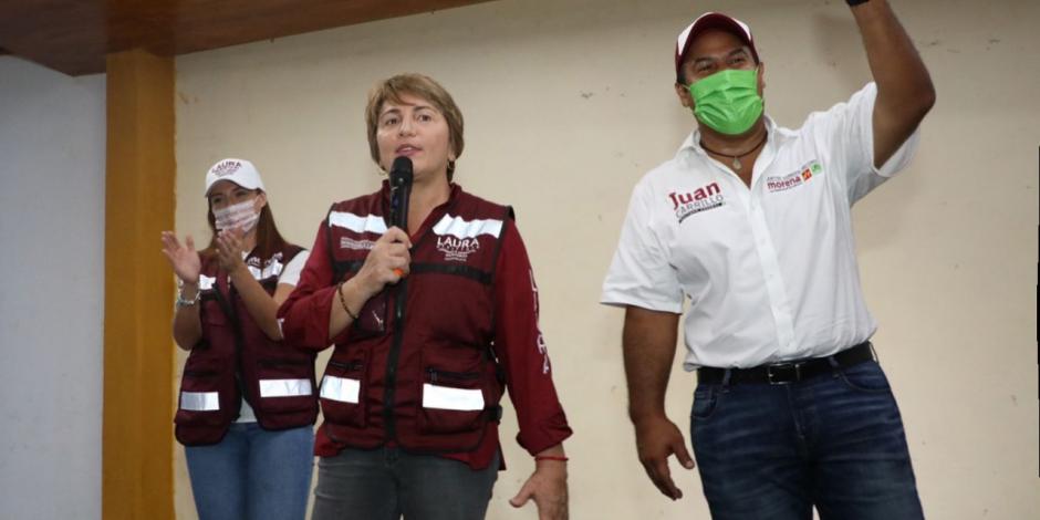 Laura Beristain, candidata a la alcaldía de Solidaridad en Quintana Roo.