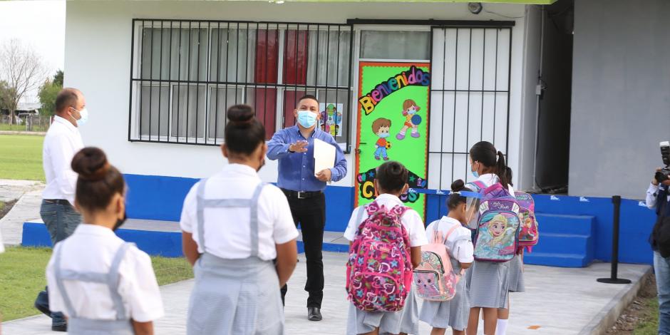 El plan piloto de regreso presencial a clases inició en 10 escuelas de los municipios de Ocampo, Gómez Farías, Palmillas, Gustavo Díaz Ordaz, Aldama y Méndez, en Tamaulipas..