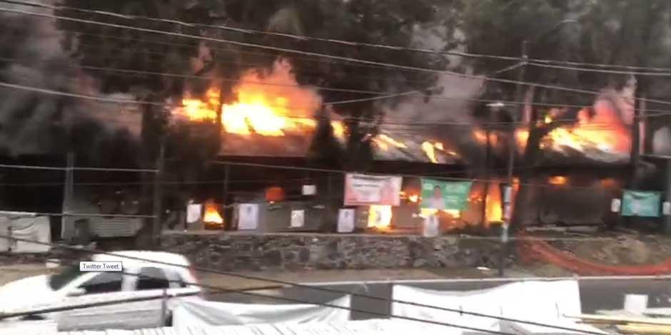 La clínica del IMSS, ubicada en el pueblo de San Miguel Xicalco, en la alcaldía de Tlalpan, se incendió; estaba en desuso