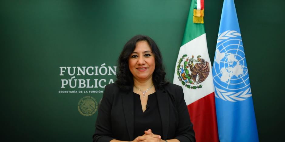 Irma Eréndira Sandoval, titular de la Secretaría de la Función Pública.