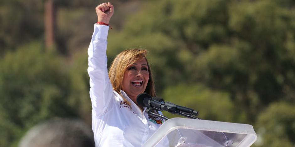 Lorena Cuéllar Cisneros, candidata a la gubernatura de Tlaxcala por la coalición “Juntos Haremos Historia”, se mantiene a la cabeza en los resultados del PREP