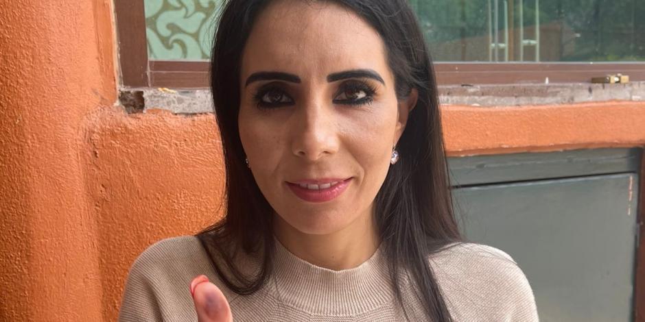 Alma Denisse Sánchez Barragán, hija de Alma Barragán, se perfila como ganadora por Movimiento de Ciudadano a la alcaldía de Moroleón, Guanajuato.