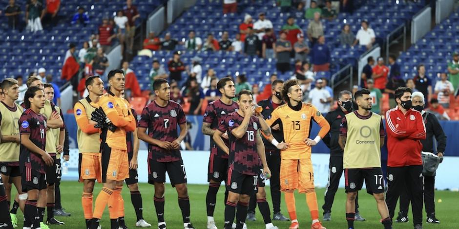 Futbolistas del Tricolor en la derrota ante EU el domingo pasado.