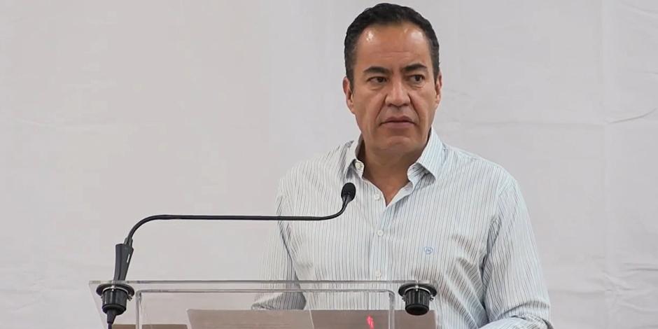 Carlos Herrera Tello en conferencia de prensa, ayer, en Michoacán.