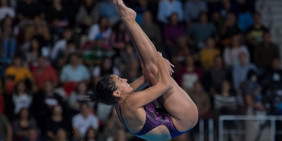 La atleta, durante una competencia en Lima 2019.