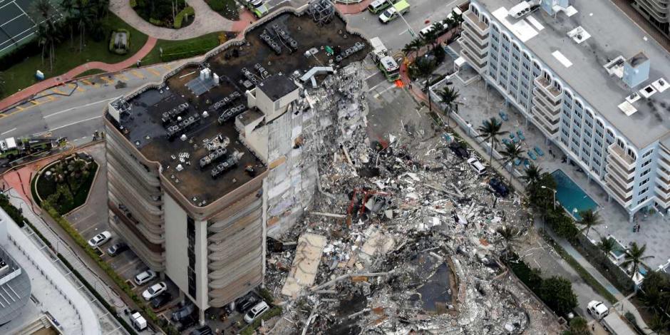 El edificio residencial de Surfside, en Miami, colapsado la mañana de este jueves presentaba signos de hundimiento desde la década de 1990.