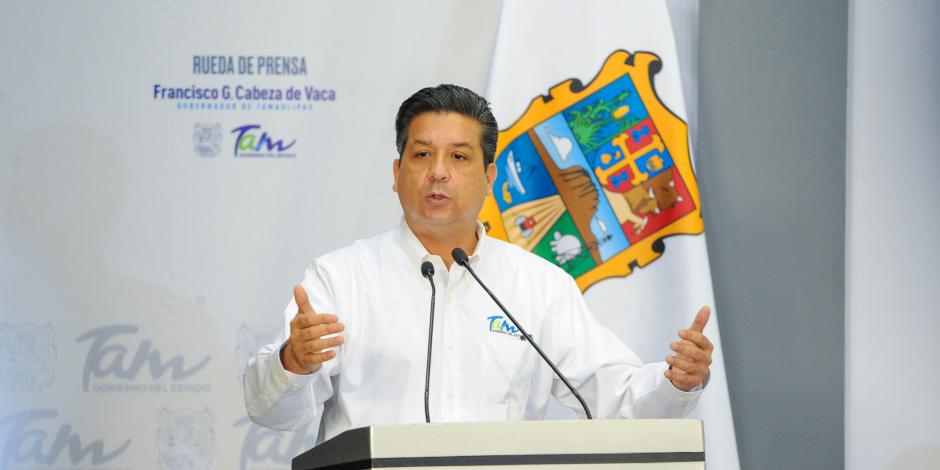 Francisco García Cabeza de Vaca, gobernador de Tamaulipas.
