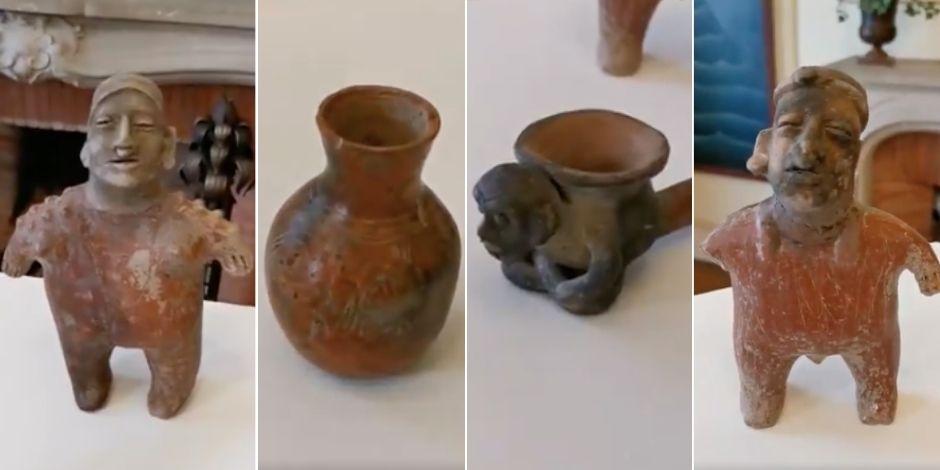 A través de un video compartido en sus redes, el canciller mostró las piezas recuperadas.