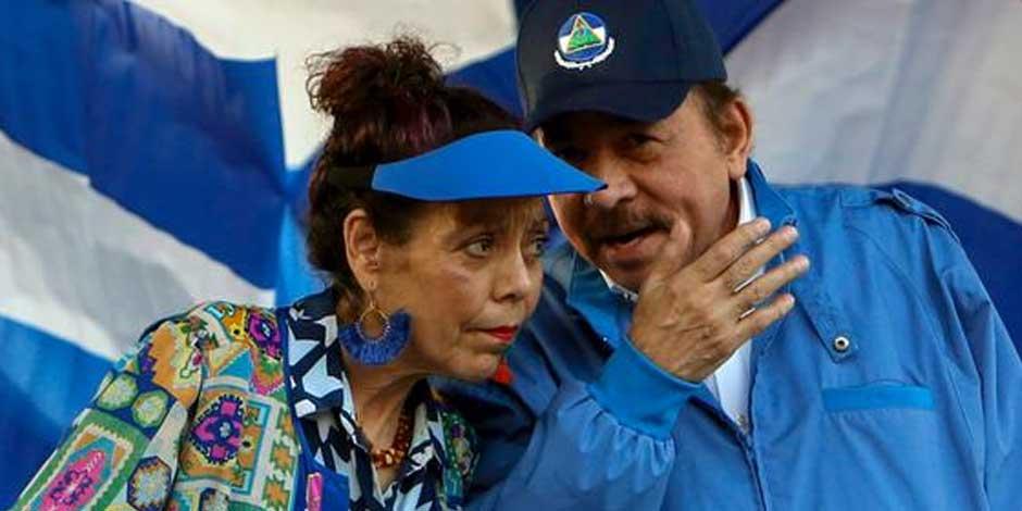 Los mandatarios de Nicaragua, Rosario Murillo y Daniel Ortega