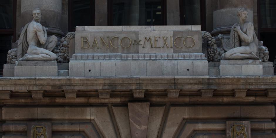 En la imagen, la fachada del Banco de México en la capital del país