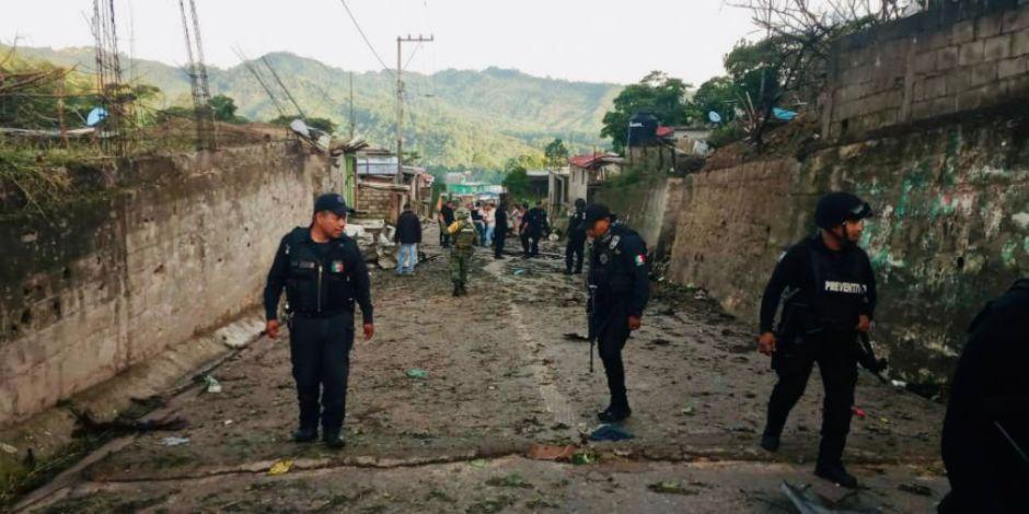 Zepeda Soto mencionó que elementos del Ejército Mexicano y Guardia Nacional coordinados con la Policía Estatal Preventiva mantienen presencia en comunidades aledañas.
