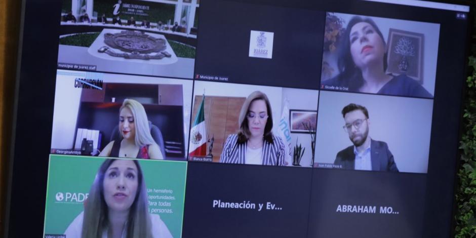 Reunión virtual con funcionarios de Ciudad Juárez y organizaciones.