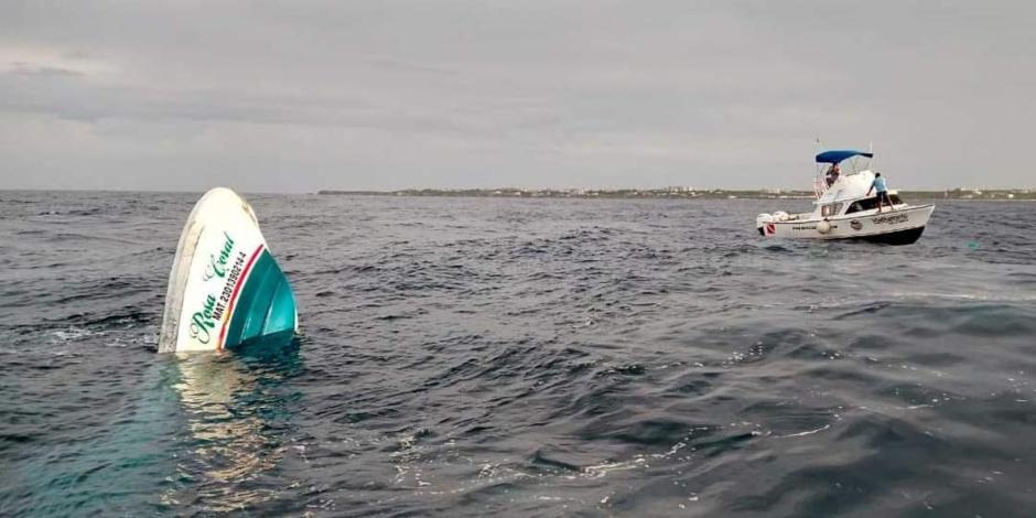 El accidente de la embarcación se registró en la zona sur de Isla Mujeres, cerca de las 17.00 horas.