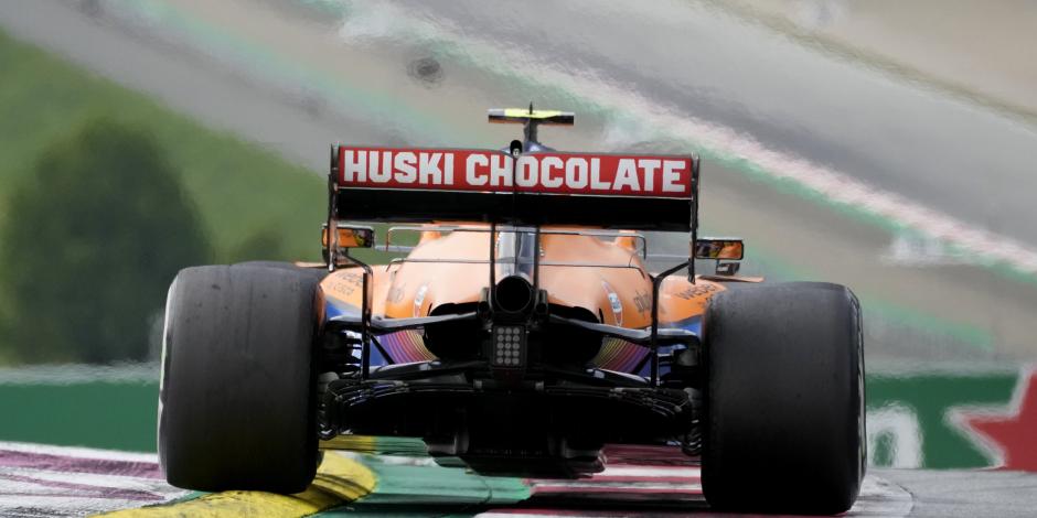 Lando Norris, piloto de McLaren, conduce su monoplaza durante el GP de Austria de F1 el pasado 4 de julio.