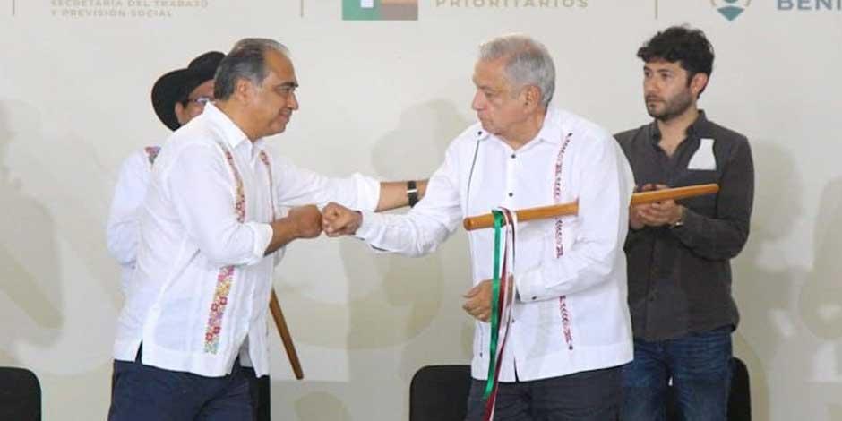 El Presidente, Andrés Manuel López Obrador, y el gobernador de Guerrero, Héctor Astudillo