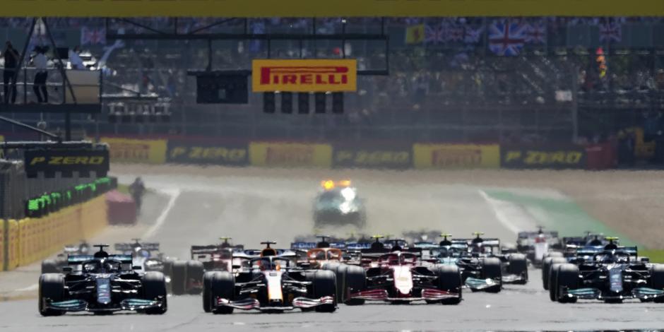 Una acción del Gran Premio de Gran Bretaña de la F1
