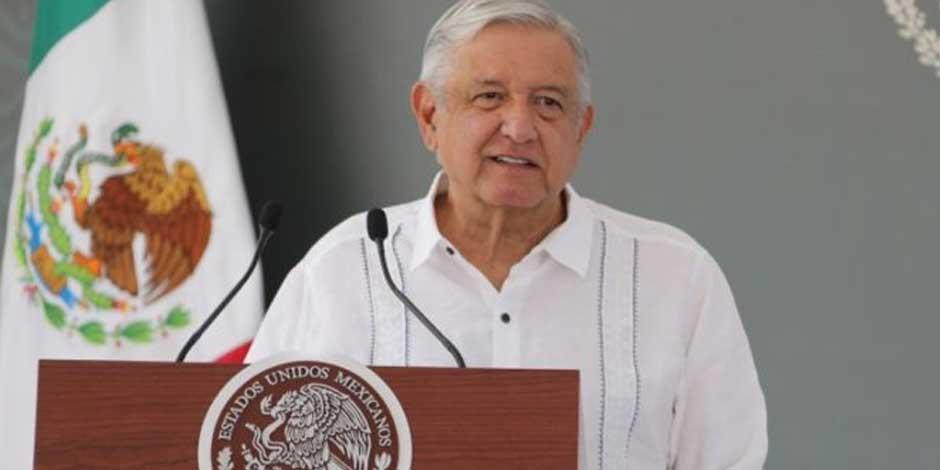 El Presidente, Andrés Manuel López Obrador, en la inauguración de un cuartel de la Guardia Nacional en Xalapa, Veracruz